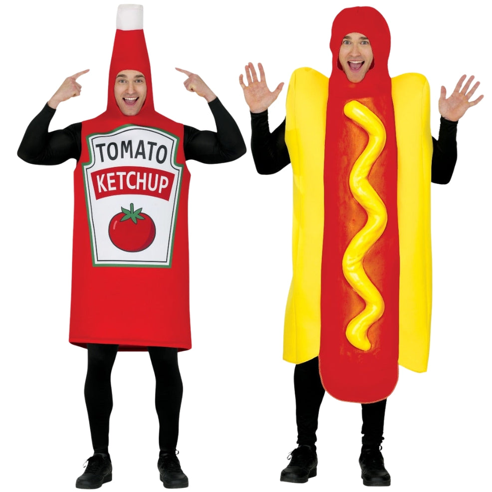 Disfraces en pareja de Hot Dog y Ketchup