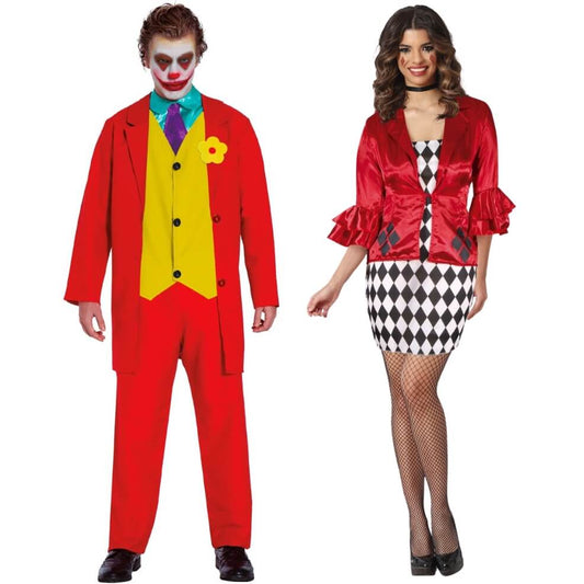 Disfraces en pareja de Joker Rojo y Harley