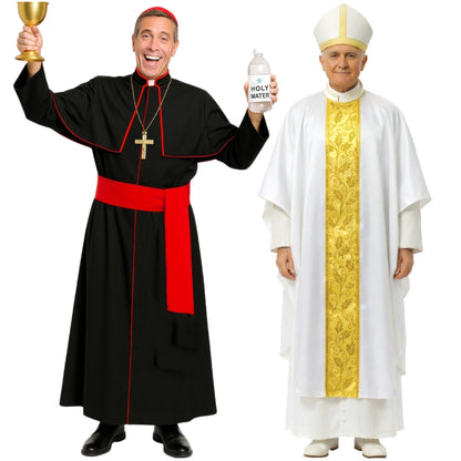 Disfraces en pareja de Papa y Cardenal