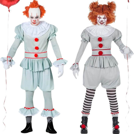 Disfraces en pareja de Payasos Tenebrosos