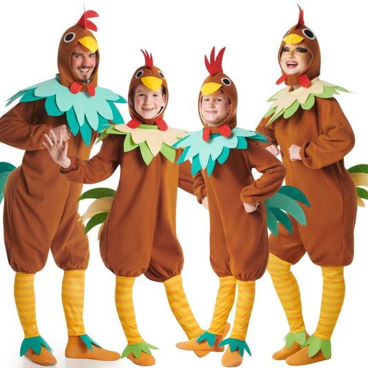 Disfraces de Gallos y Gallinas Marrones