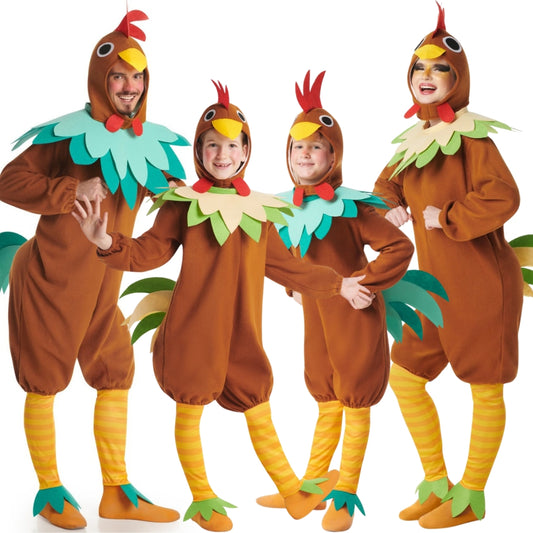 Disfraces de Gallos y Gallinas Marrones