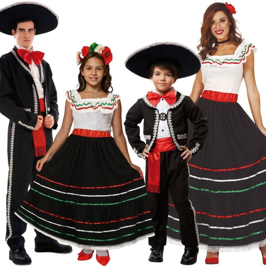 Disfraces en grupo de Mexicanos