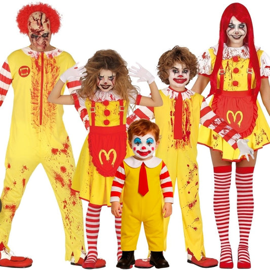 Disfraces en grupo de Payasos Burger Sangrientos