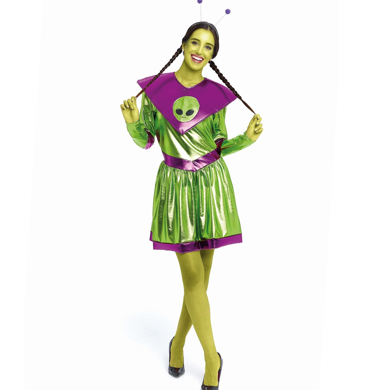 Disfraz de Alien Verde para mujer