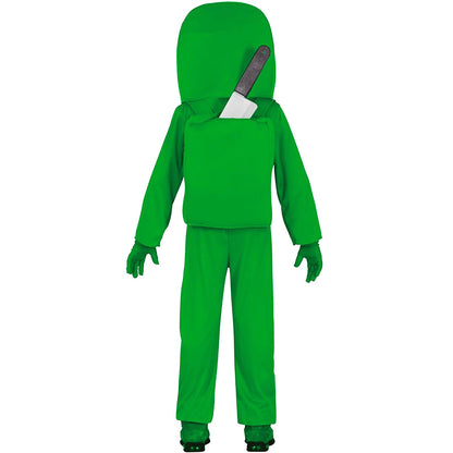 Disfraz de Among Us Verde Espacial adolescente