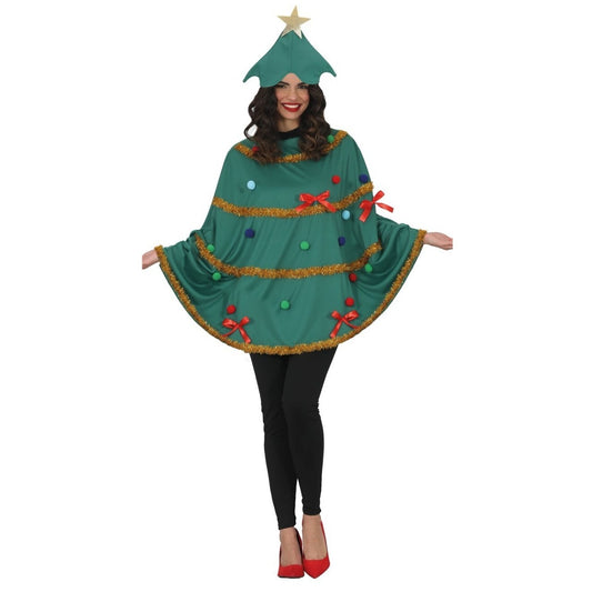 Disfraz de Árbol de Navidad Poncho para adulto