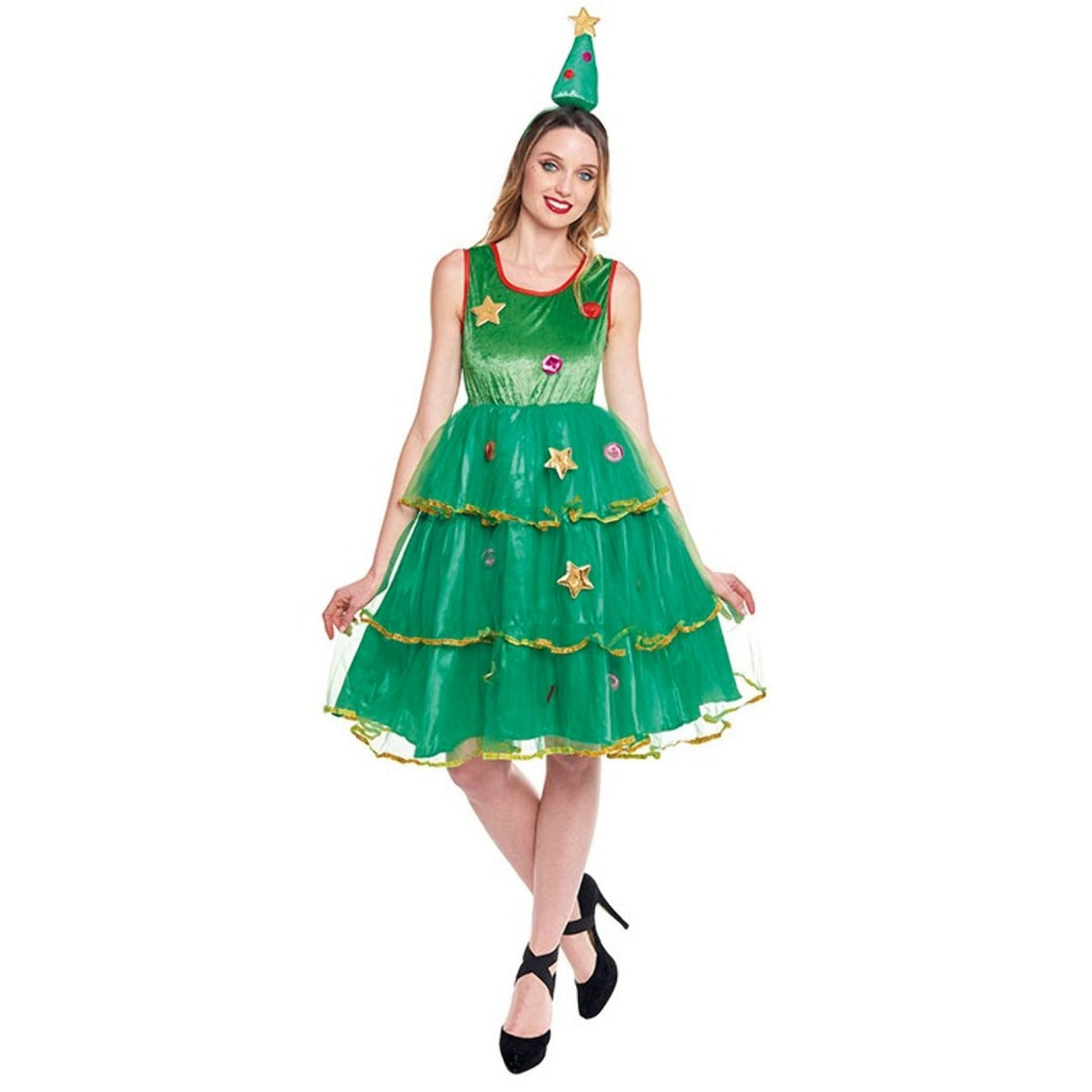 Disfraz de Árbol Navidad Verde para mujer