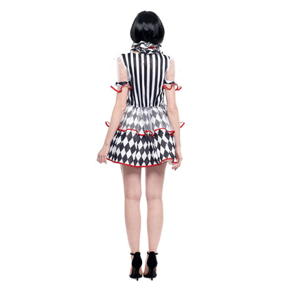 Disfraz de Arlequín Sangriento Rombos para mujer