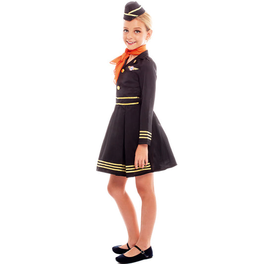 Disfraz de Azafata Elegante para niña
