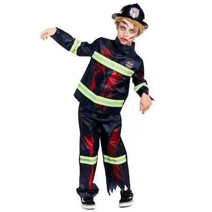 Disfraz de Bombero Zombie para niño