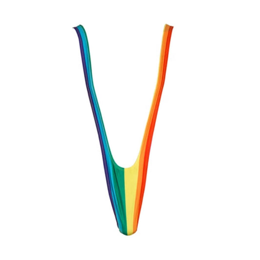 Disfraz de Borat Mankini Arcoíris para adulto