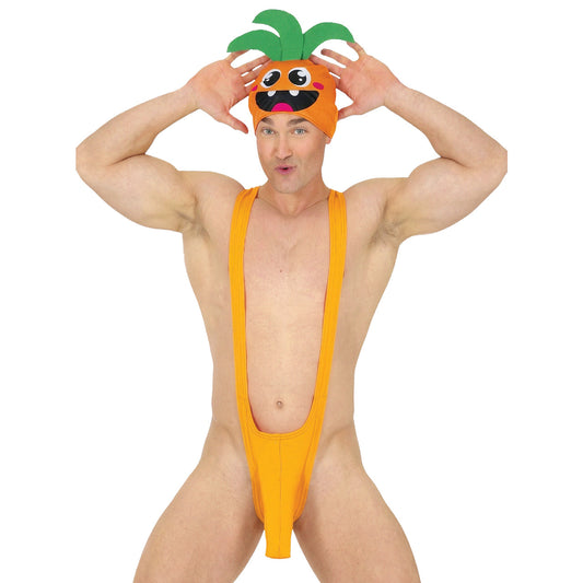 Disfraz de Borat Mankini Zanahoria para adulto