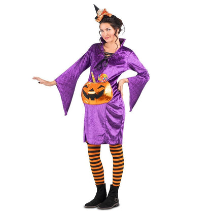 Disfraz de Bruja Calabaza Embarazada para mujer