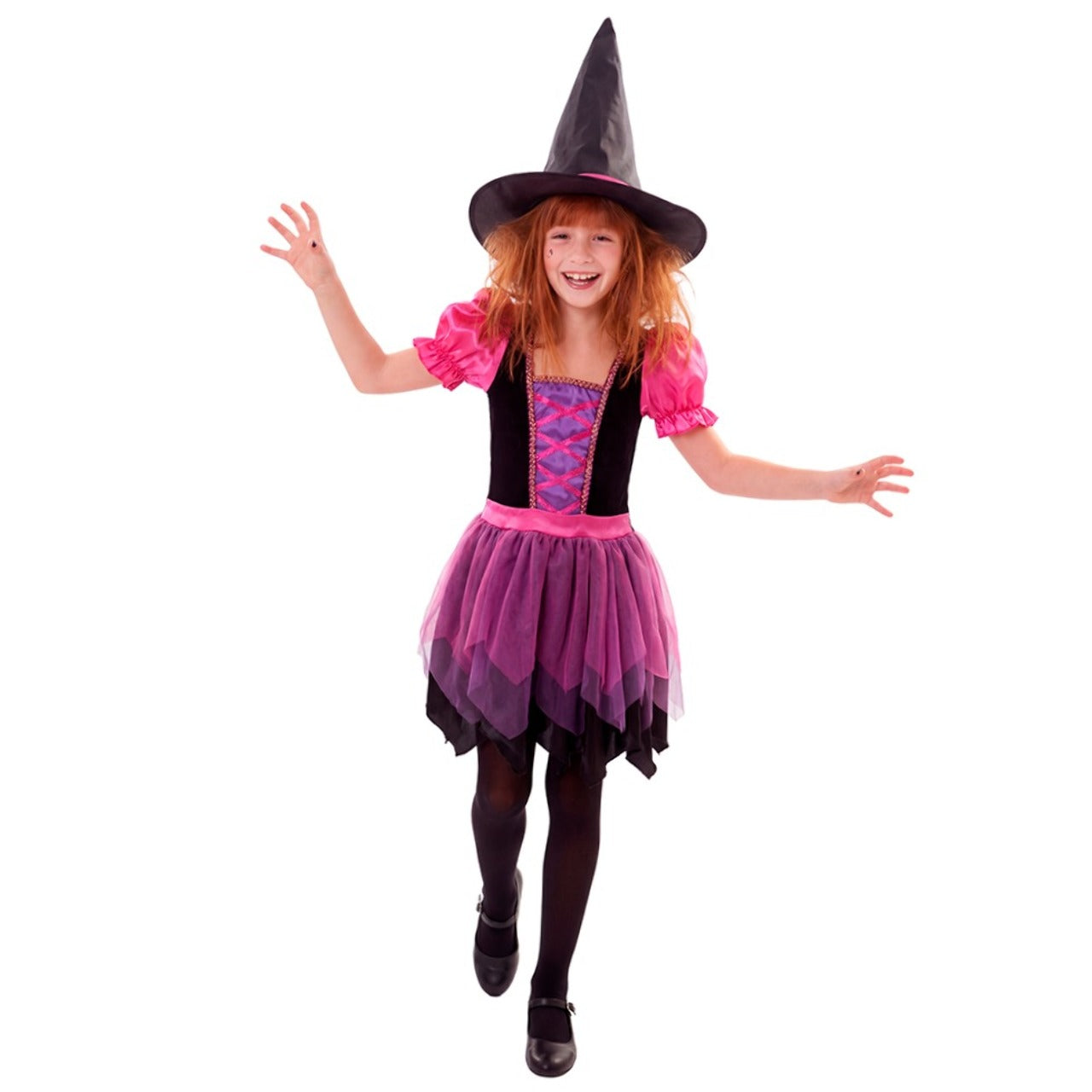 Disfraz de Bruja Fucsia para niña