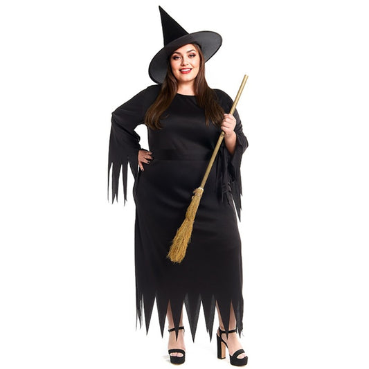 Disfraz de Bruja Negra Plus para mujer