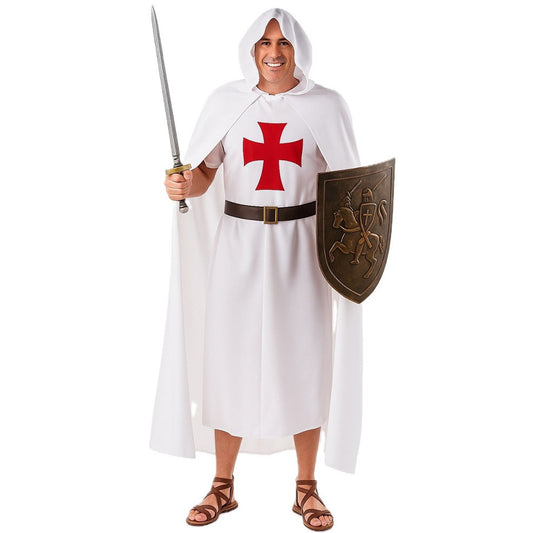 Disfraz de Caballero Templario Blanco para adulto