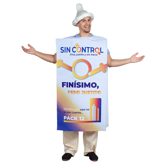 Disfraz de Caja de Preservativos Sin Control para adulto