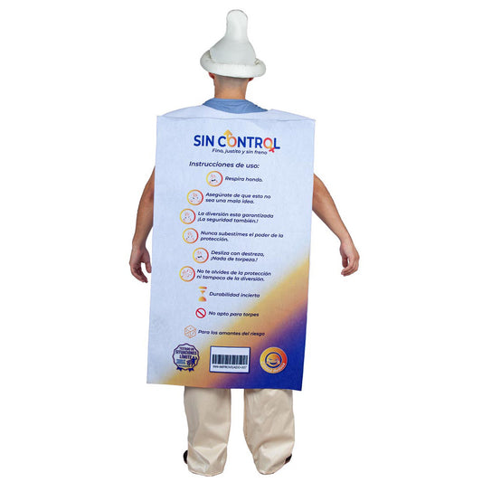 Disfraz de Caja de Preservativos Sin Control para adulto