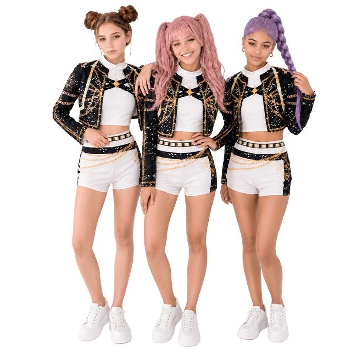 Disfraz de Cantante K-Pop Blanca Luxury para mujer