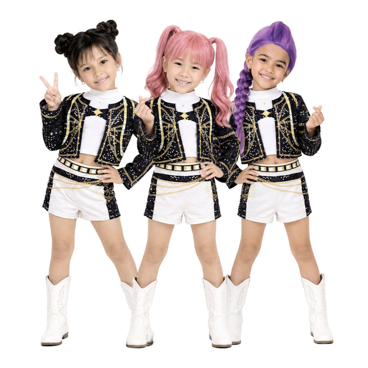 Disfraz de Cantante K-Pop Blanca Luxury para niña