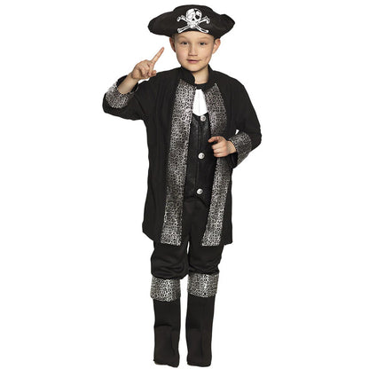 Disfraz de Capitán Pirata Negro para niño