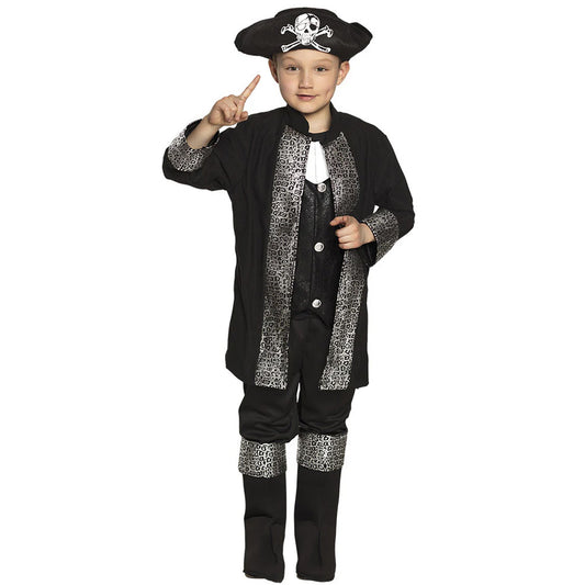 Disfraz de Capitán Pirata Negro para niño