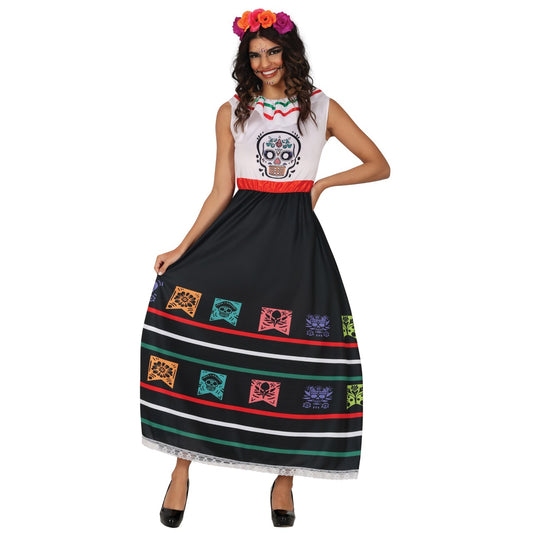 Disfraz de Catrina Colorida para mujer