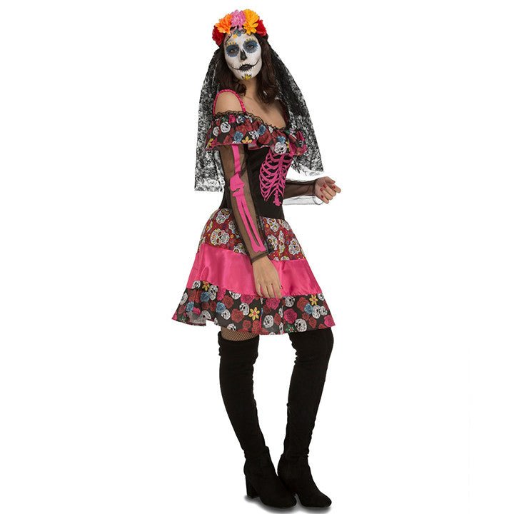 Comprar Disfraz de Catrina Fucsia para mujer | Don Disfraz