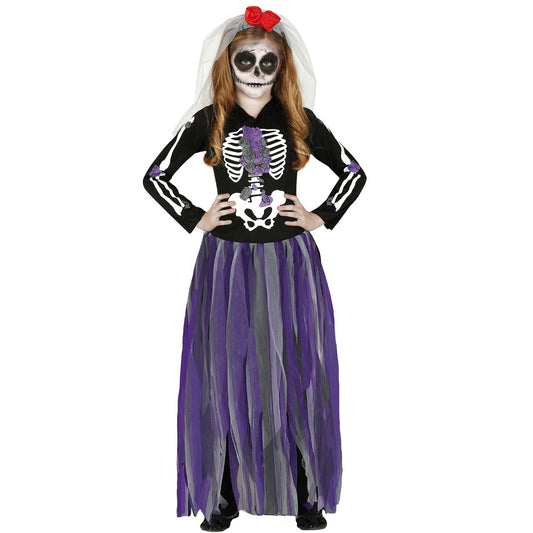 Disfraz de Catrina Siniestra para niña