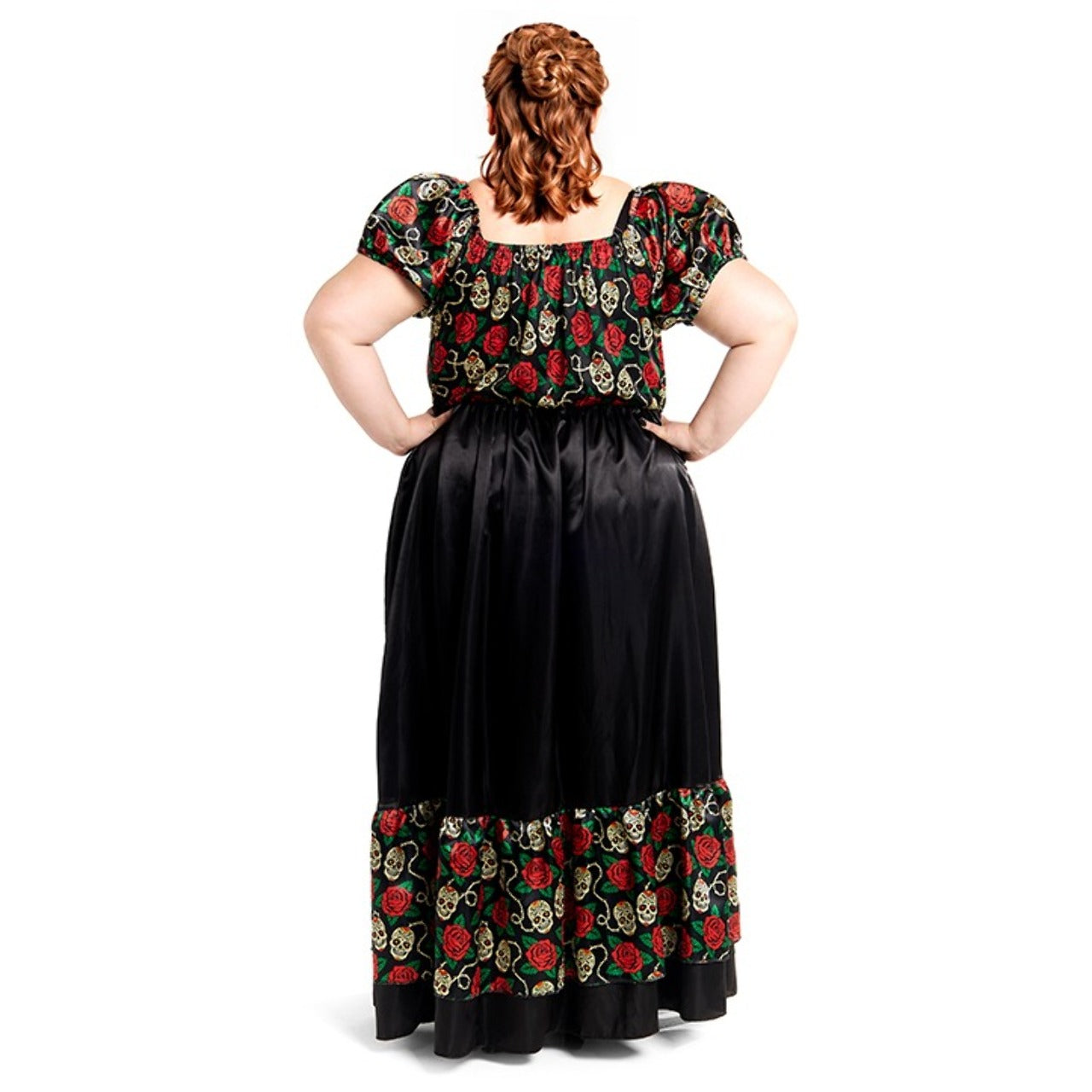Disfraz de Catrina Mexicana Rosas Plus para mujer
