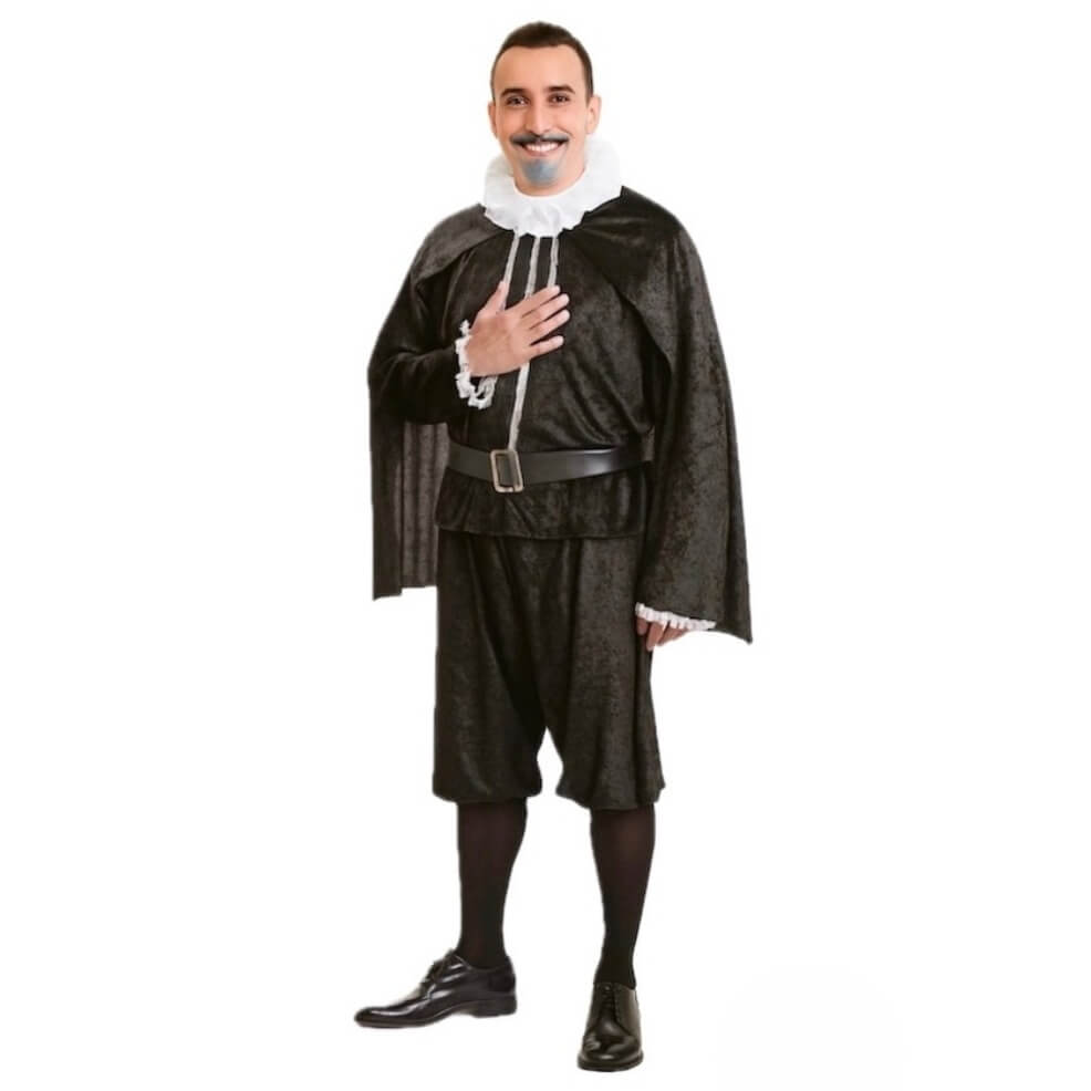 Disfraz de Cervantes Negro para adulto