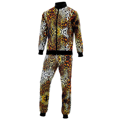 Disfraz de Chándal Años 80 Leopardo Fashion para adulto
