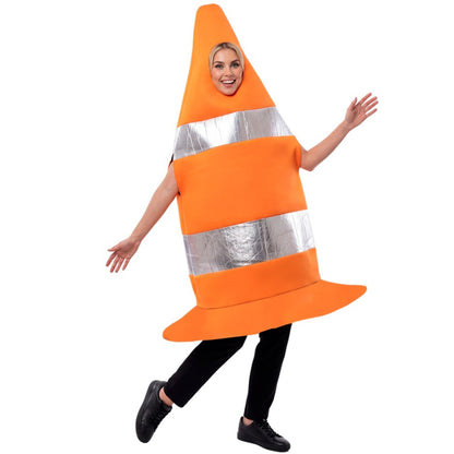 Disfraz de Cono de Tráfico Naranja para adulto