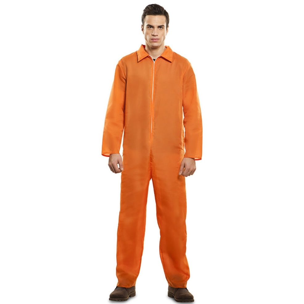 Disfraz De Prisionero Adulto Naranja Realista Para Halloween Y Fiestas | Incluye Accesorios | Hombre Y Mujer