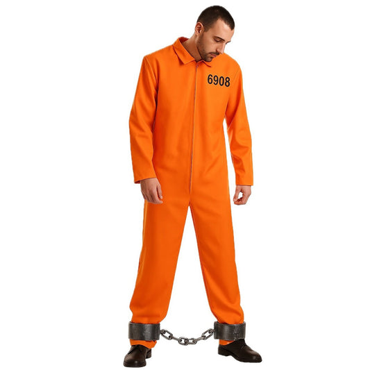 Disfraz de Convicto Naranja para adulto