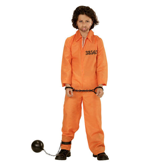 Disfraz de Convicto Naranja infantil