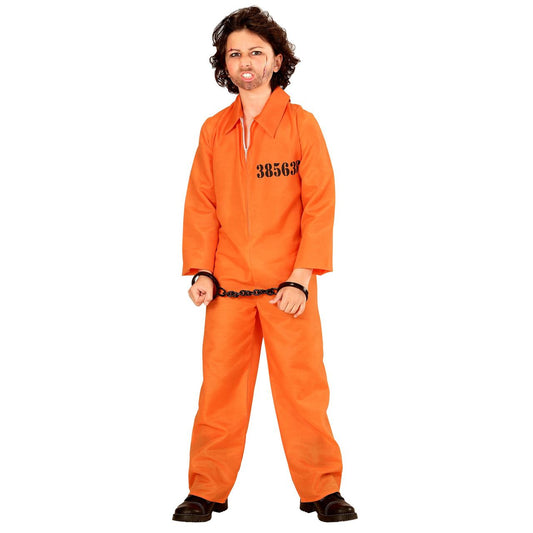 Disfraz de Convicto Naranja infantil