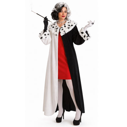 Disfraz de Cruella Abrigo mujer