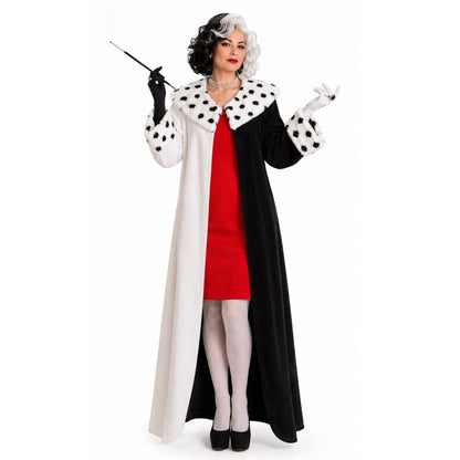 Disfraz de Cruella Abrigo mujer