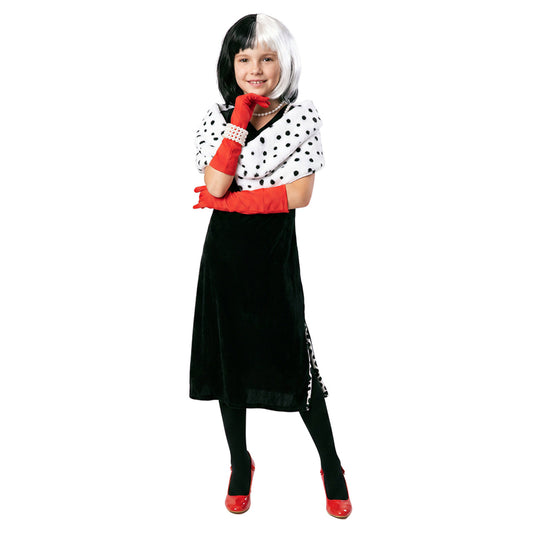 Disfraz de Cruella Dálmata para niña