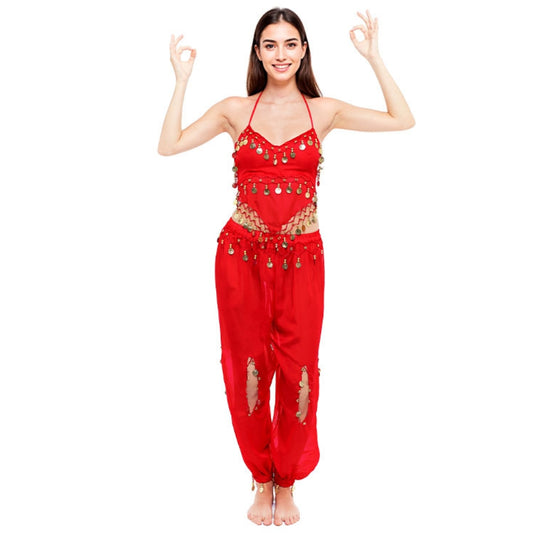 Disfraz de Danza del Vientre Rojo para mujer