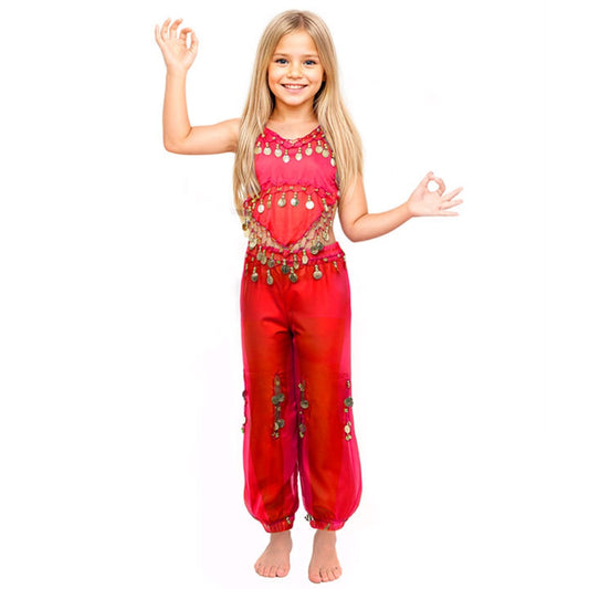 Disfraz de Danza del Vientre Rojo para niña
