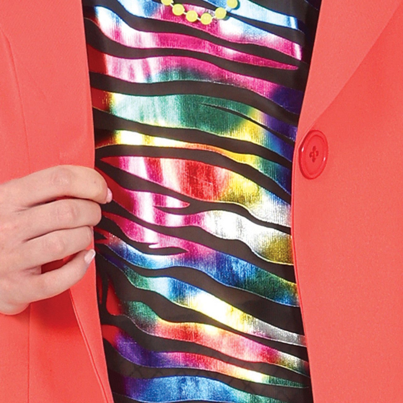 Disfraz de Años 80 Rainbow para mujer