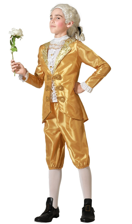 Disfraz de Duque Barroco Dorado para niño