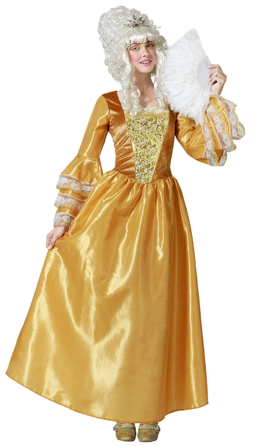 Disfraz de Duquesa Barroca Dorado para mujer