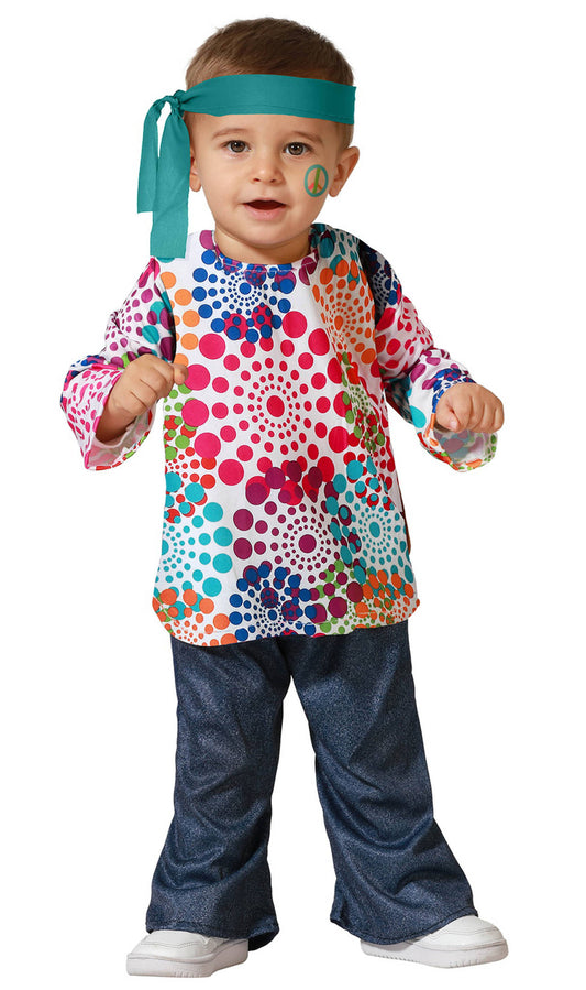 Disfraz de Hippie Multicolor para bebé