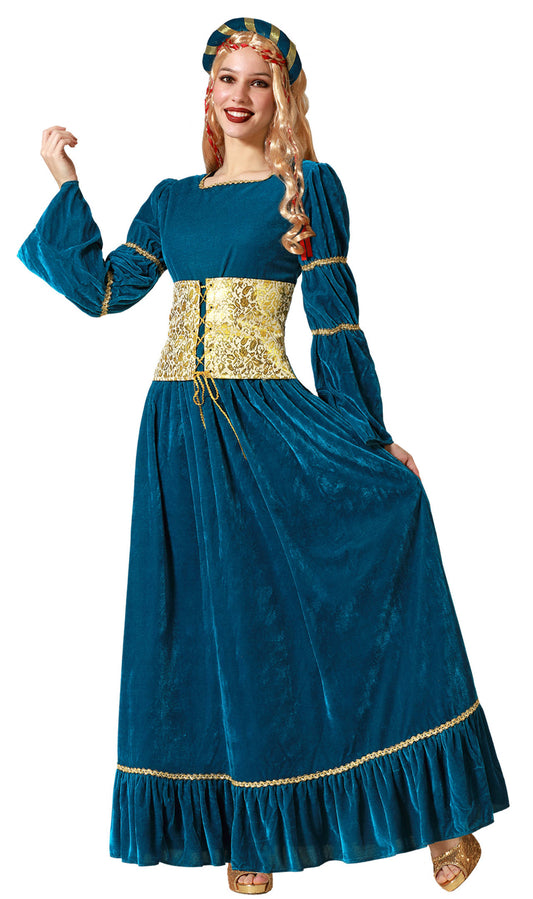 Disfraz dama medieval Isabel - Comprar en Tienda Disfraces Bacanal