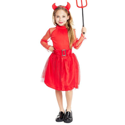 Disfraz de Diablesa Rojo para niña