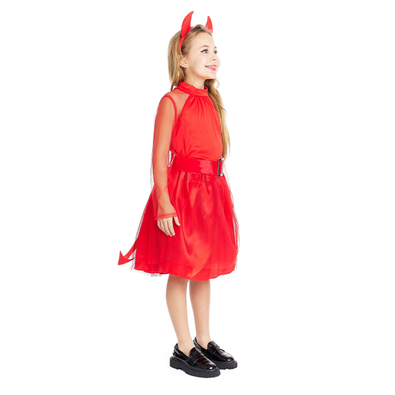 Disfraz de Diablesa Rojo para niña